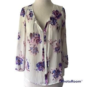 Lucky Brand Floral Polyester Blouse